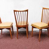 Series of 3 chairs vintage scandinavian style 60's 70's