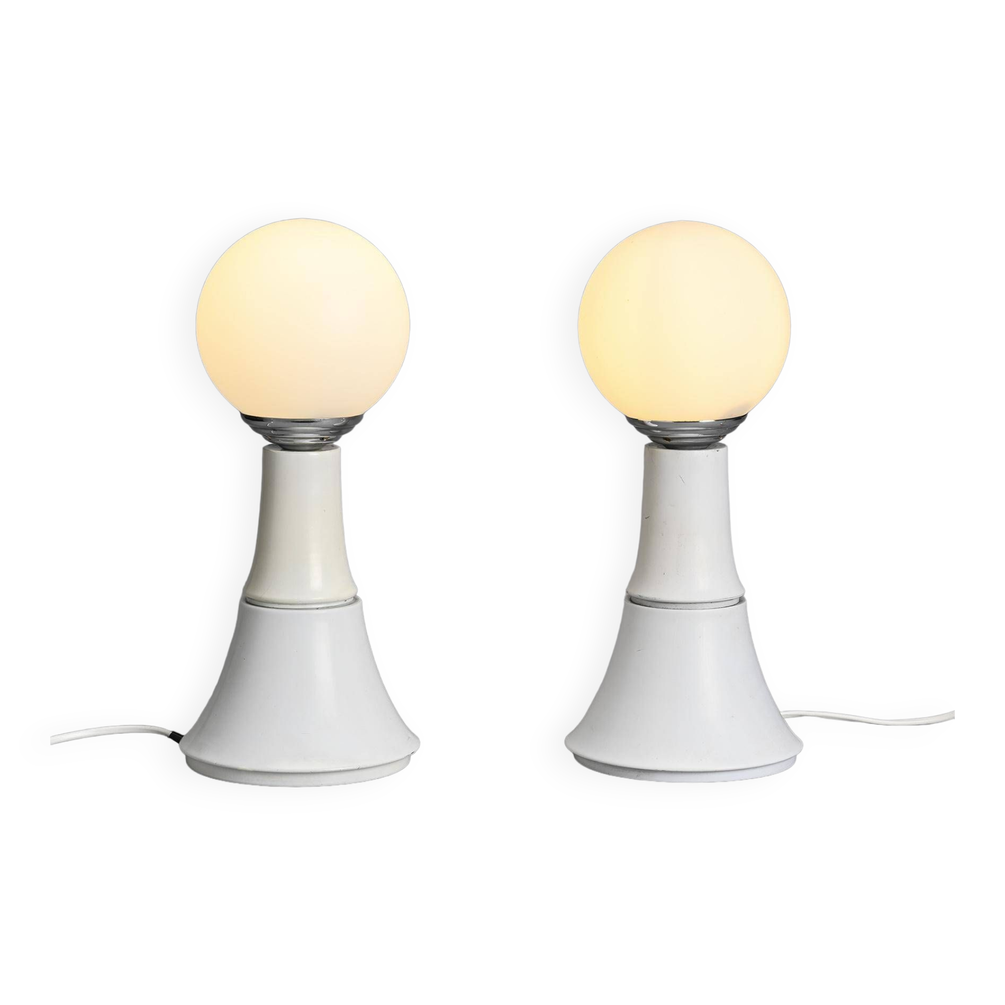 Pair of bedside lamps, circa 1970