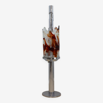 Lampadaire sculptural vintage en verre de Murano 1970