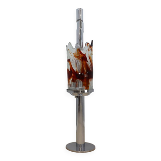 Lampadaire sculptural vintage en verre de Murano 1970