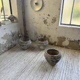 Trio of stone and cement planters, early 1900s