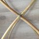 Table d'appoint laiton et plexiglass vintage