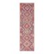 1970s Turkish Oushak Handmade Wool Cotton Pink Runner Rug 94x322