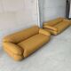 Canapé bouclé jaune Sesann par Gianfranco Frattini pour Cassina, set de 2
