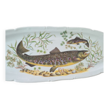 Plat à poisson : porcelaine de Sologne