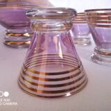 Schneider, Paris - Art Deco liqueur service in lilac tinted glass