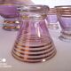 Schneider, Paris - Art Deco liqueur service in lilac tinted glass