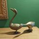 2 grands cygnes en laiton