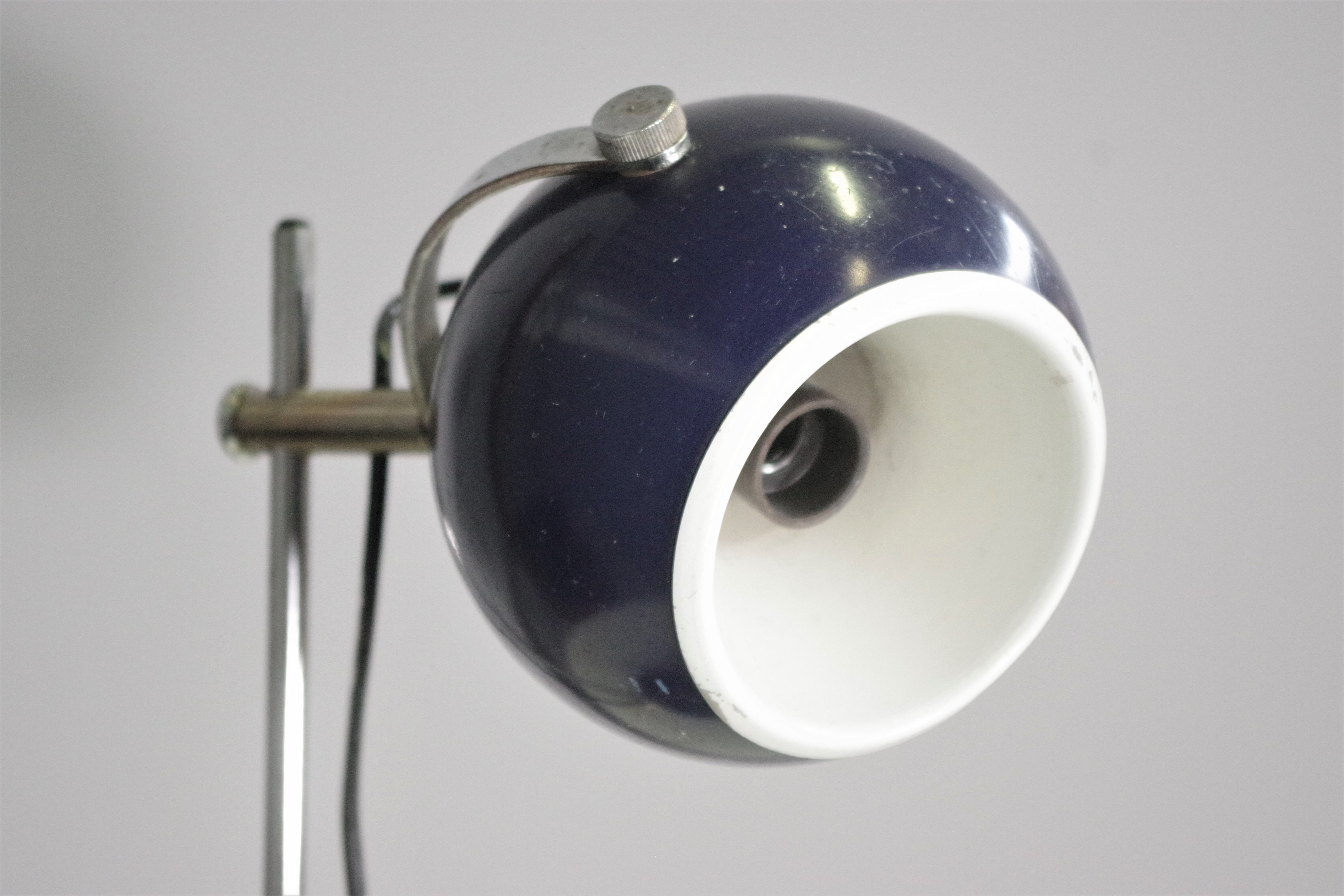 Table lamp "Eye ball" blue Space Age – Goffredo Reggiani, 70s