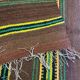 Romanian vintage carpet with stripes, made by hand in wool