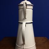 Enamelled kitchen coffee maker, ladle holder, spice jars set