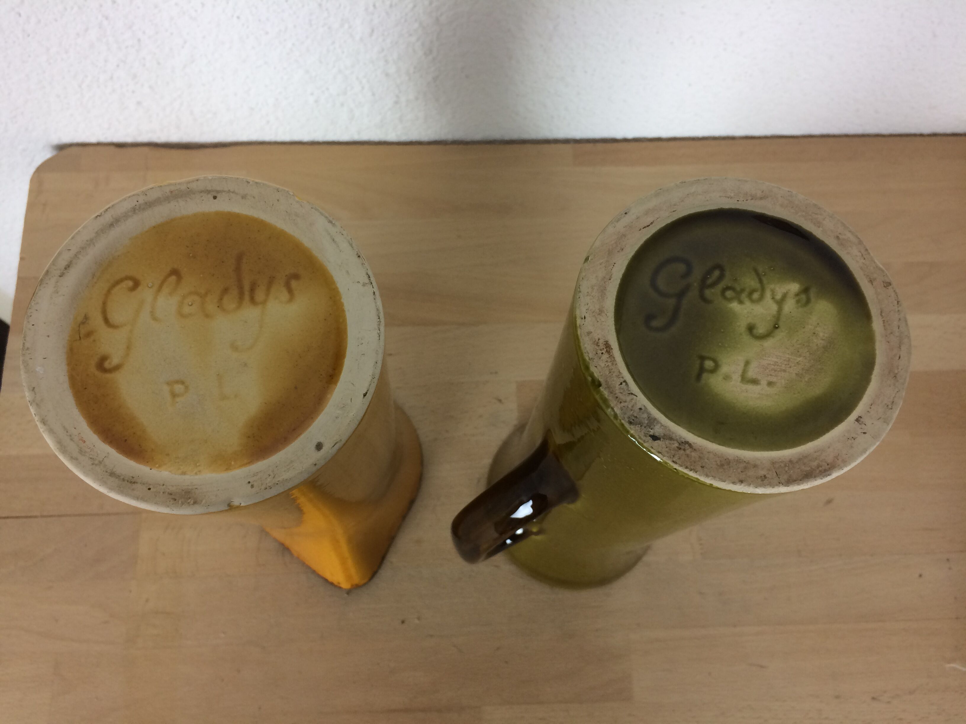 Pair of vases or pitcher Gladys by Claude Paci, Vallauris