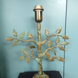 Brutalist bronze tree lamp