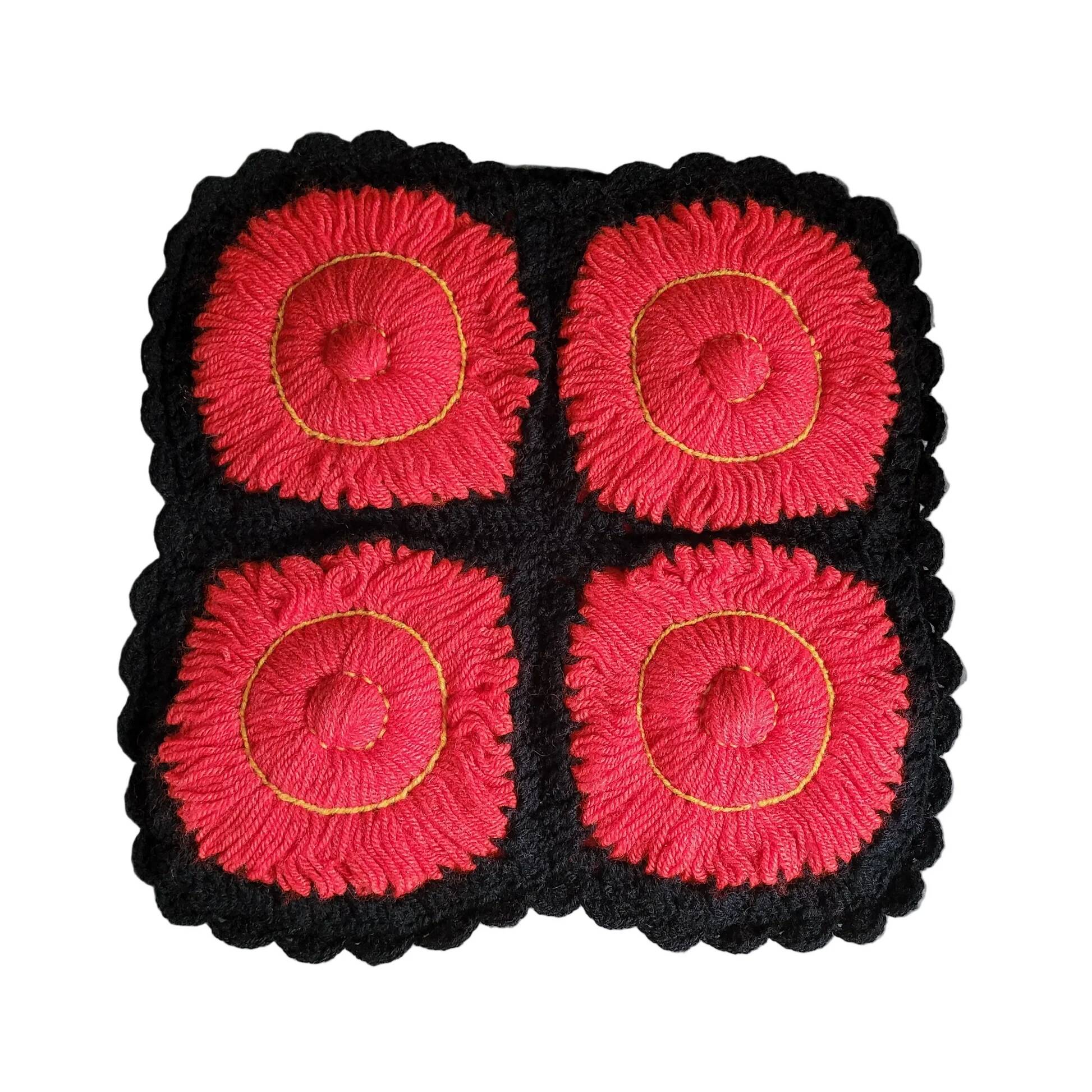 Crochet cushion cover 35x35