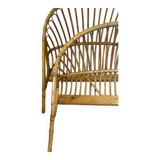 Lit corbeille rotin d’epoque pour sommier de largeur 90