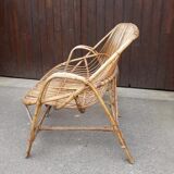 Old rattan bench