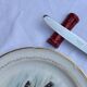 Vintage knife rest proceram aubagne – blood red ceramic