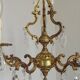 French bronze and crystal chandelier