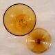 Bonbonnière, drageoir, amber coloured glass vintage
