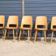 5 BAUMANN “MONDOR” light beech chairs