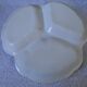Servant beggar old porcelain 3 compartments small roses on white background