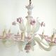 Vintage murano glass flower chandelier, 1950s