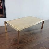 Roche Bobois travertine designer coffee table