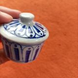 Small vintage blue ceramic box