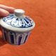 Petite boîte céramique bleue Vintage