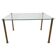 Table basse en chrome et en verre de style milieu de siècle - vers les années 1970.