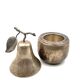 Modern silver-plated Pear wine cooler / ice bucket, Teghini Firenze Italy 1970s