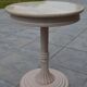 Petite table basse ronde travertin/bout de canapé années 80/90