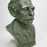 Bust in patinated plaster of the composer Gabriel Fauré, signed, 19 cm