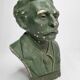 Bust in patinated plaster of the composer Gabriel Fauré, signed, 19 cm