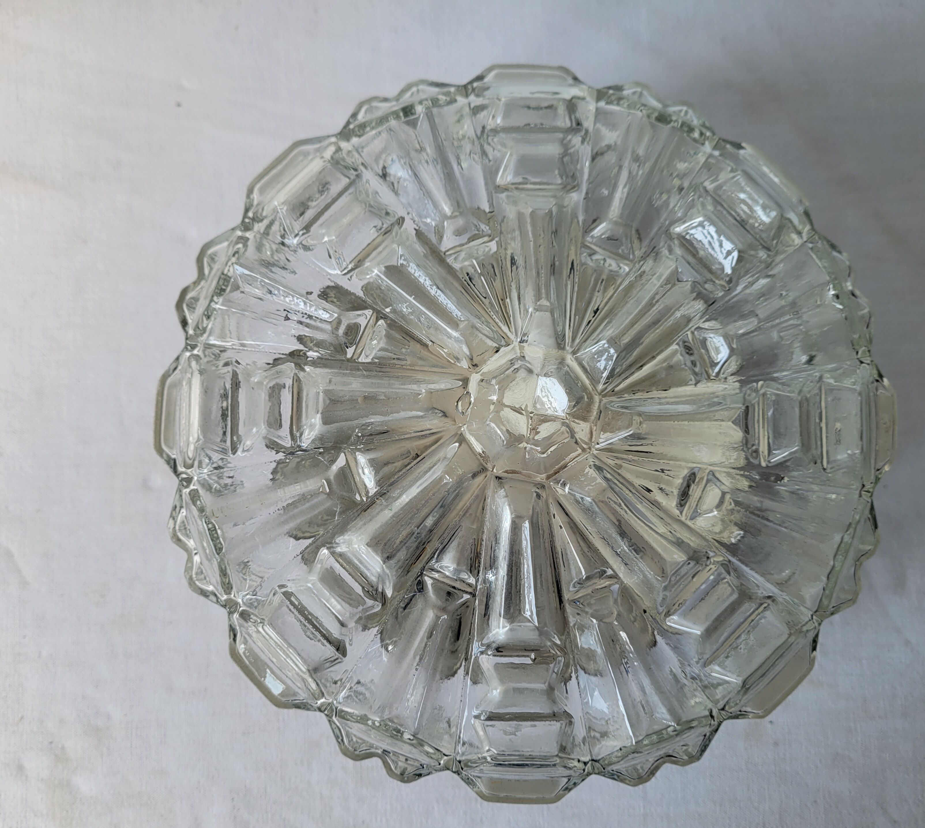 Cast glass ceiling lamp