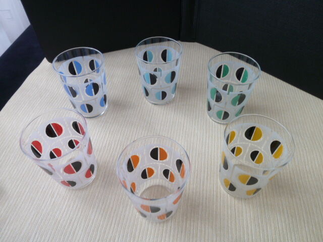 Set of 6 glasses vintage Luminarc cups