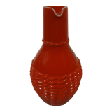 Carafe glass opaline fiorentina red handmade italy 30cm