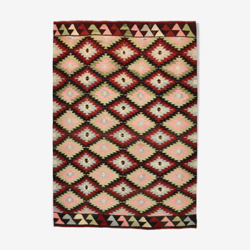 7x9 Modern Geometric Kilim Rug, 202x291Cm