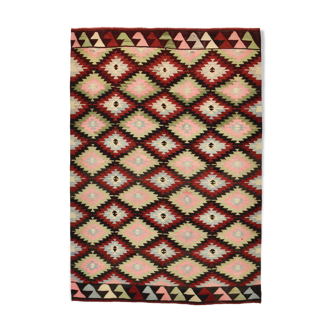 7x9 Modern Geometric Kilim Rug, 202x291Cm