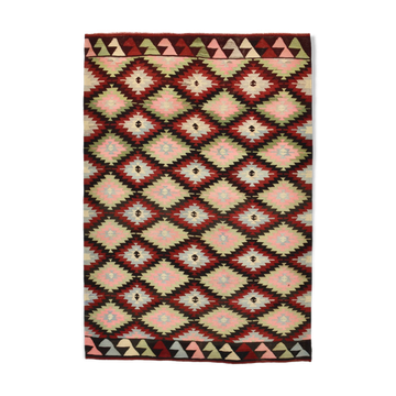 7x9 Modern Geometric Kilim Rug, 202x291Cm