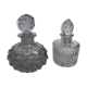 Ensemble de 2 flacons cristal et verre