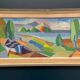 Original Mid Century Swedish Oil On Canvas — Fractured Horizon By Yngve Andersson — Signed — Vintage & Framed — 34 × 62 Cm (13.4" × 24.4")