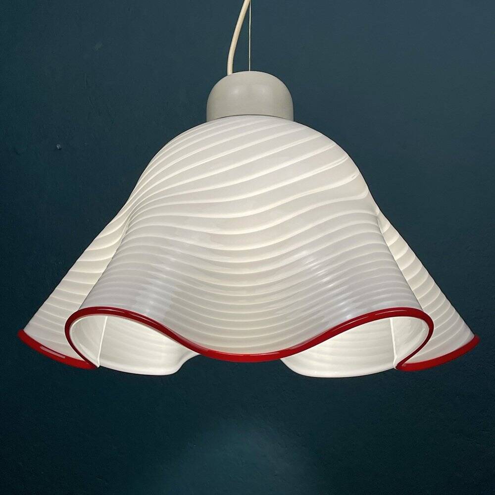 Murano glass Fazzoletto pendant, Italy, 1970s