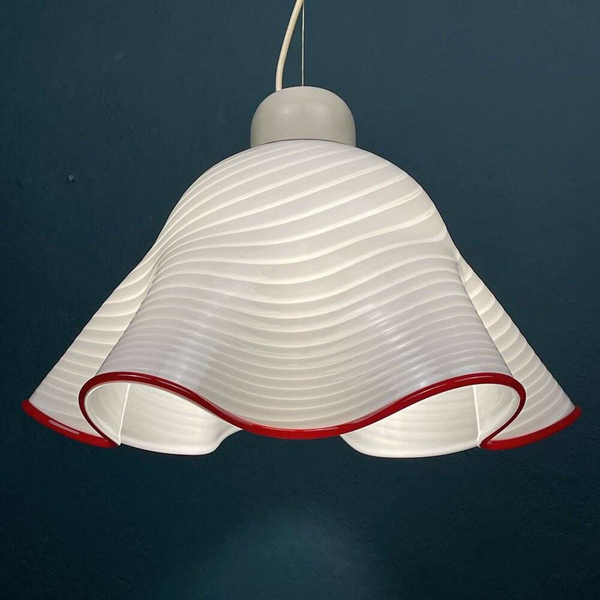 Murano glass Fazzoletto pendant, Italy, 1970s