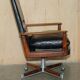 Executive office chair model 419 Arne Vodder for Sibast in hardwood and leather.