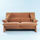 Cassina Portovenere Vico Magistretti wingback peach salmon sofa Maralunga