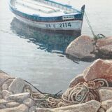 Two Framed Studies of Fishing Boats - Signed Bosch