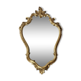 Rockery mirror under gilded frame