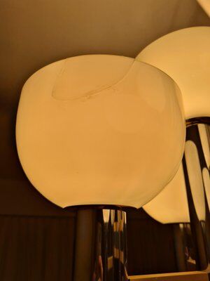 Vintage chandelier in brass and chrome by Gaetano Sciolari for Sciolari, Italy