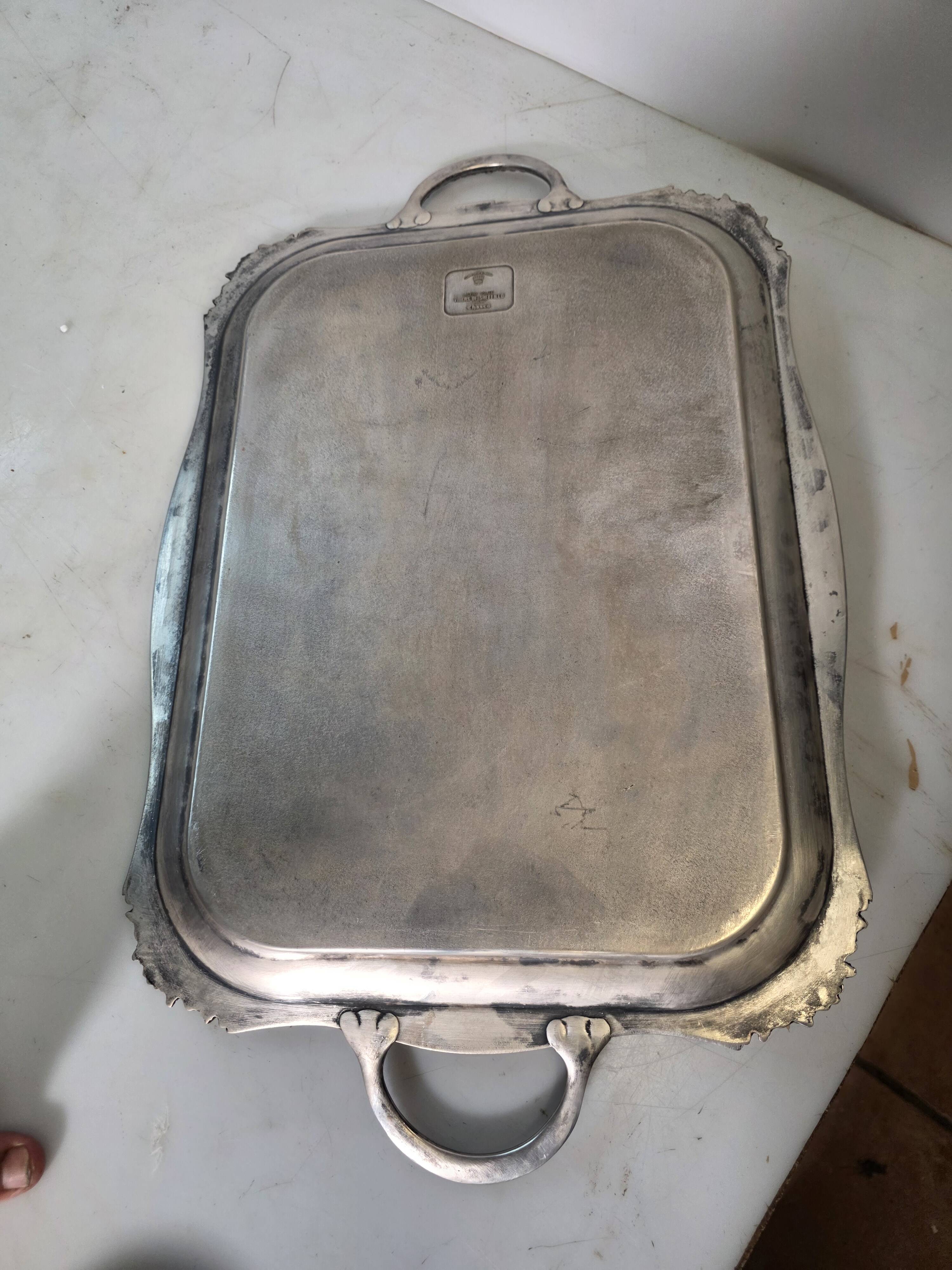 Large silver-plated serving tray Alpha Plate Viners of Sheffield